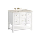 James Martin Breckenridge 36" Single Bathroom Vanity, Bright White
