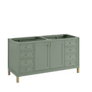 James Martin Chicago 60" Double Bathroom Vanity, Smokey Celadon