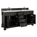 James Martin Brookfield 72" Double Bathroom Vanity, Black Onyx