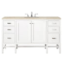 James Martin Addison 60" Single Bathroom Vanity, Glossy White