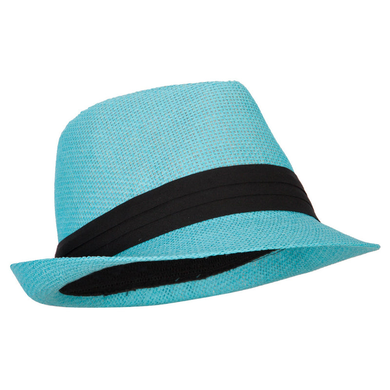 Youth Paper Straw Pinch Top Fedora Hat