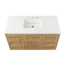James Martin Laurent 48" Dual Mount Single Bathroom Vanity, Light Natural Oak