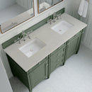 James Martin Brittany 60" Double Bathroom Vanity, Smokey Celadon
