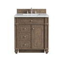 James Martin Bristol 30" Single Bathroom Vanity, Whitewashed Walnut