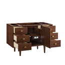 James Martin Amberly 48" Dual Mount Single Bathroom Vanity, Mid-Century Walnut