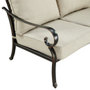 Black Aluminum Deep Seating Sofa with Cushions