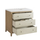 James Martin Celeste 36" Single Bathroom Vanity, Sunwashed Oak with Embossed Shagreen Drawer Fronts