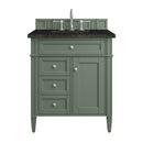 James Martin Brittany 30" Single Bathroom Vanity, Smokey Celadon