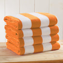 Cotton Velour Cabana Stripe Beach Towel - Novia Collection by Great Bay Home