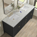 James Martin Myrrin 72" Double Bathroom Vanity, Carbon Oak