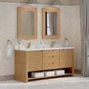 James Martin Solene 72" Double Bathroom Vanity, Seaside Oak