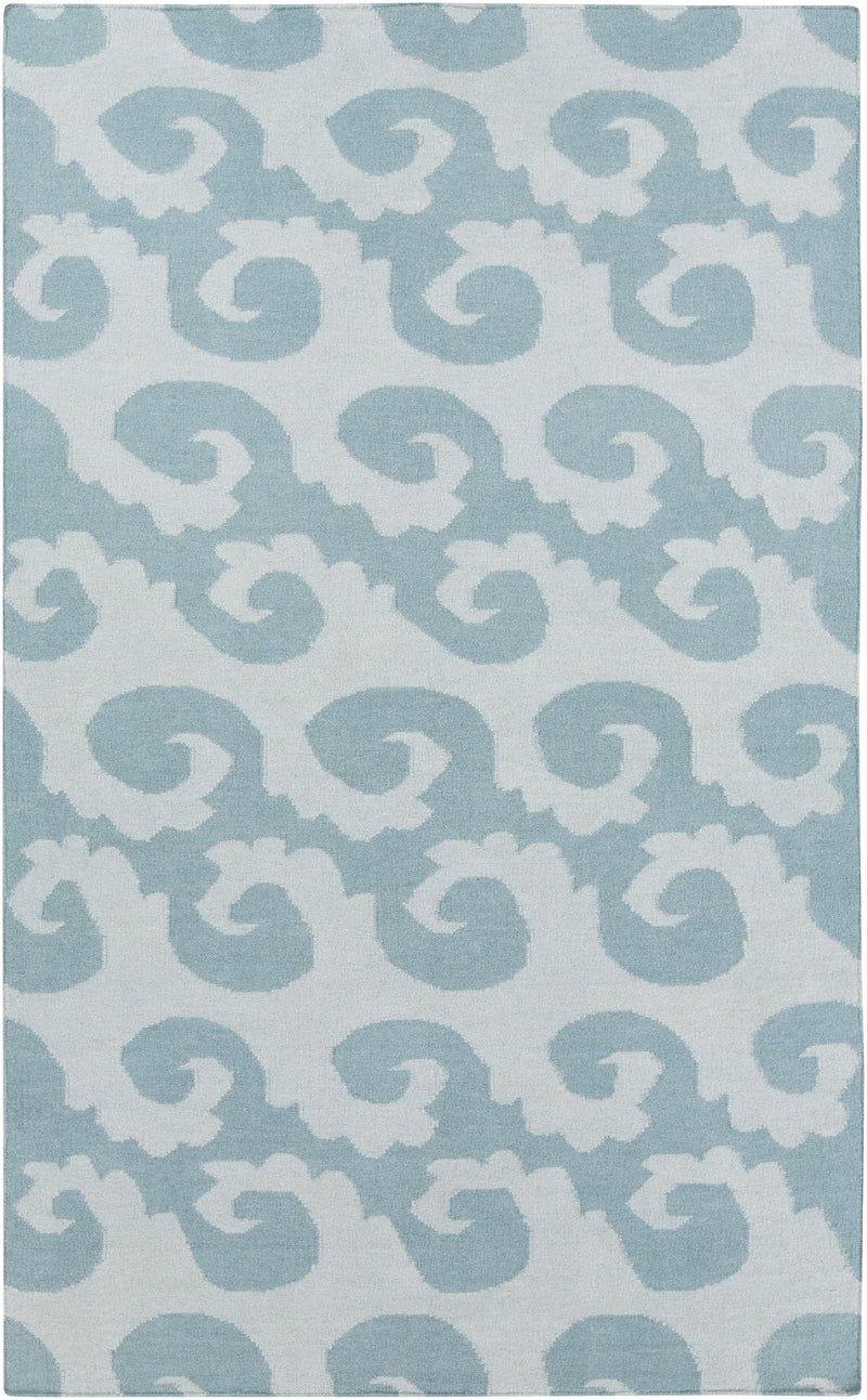 Belgium Coastal Sky Blue/Aqua Area Rug