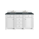 James Martin Bristol 60" Double Bathroom Vanity, Bright White