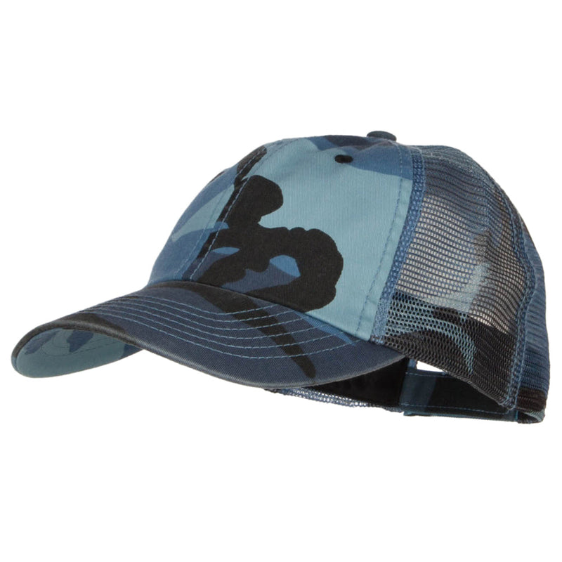 Enzyme Washed Camouflage Trucker Cap