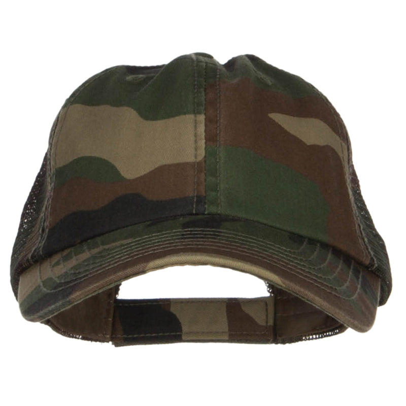 Enzyme Washed Camouflage Trucker Cap