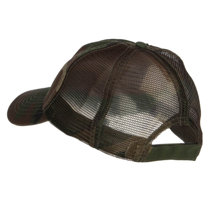 Enzyme Washed Camouflage Trucker Cap
