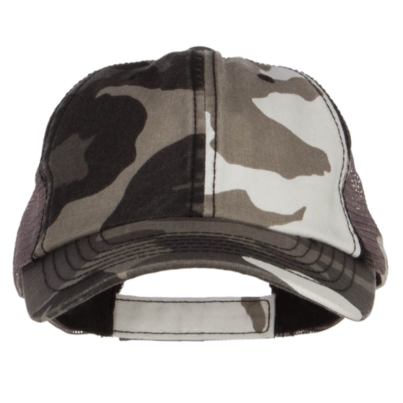 Enzyme Washed Camouflage Trucker Cap