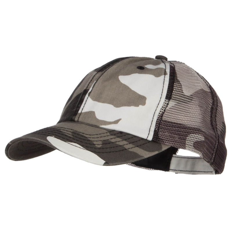 Enzyme Washed Camouflage Trucker Cap