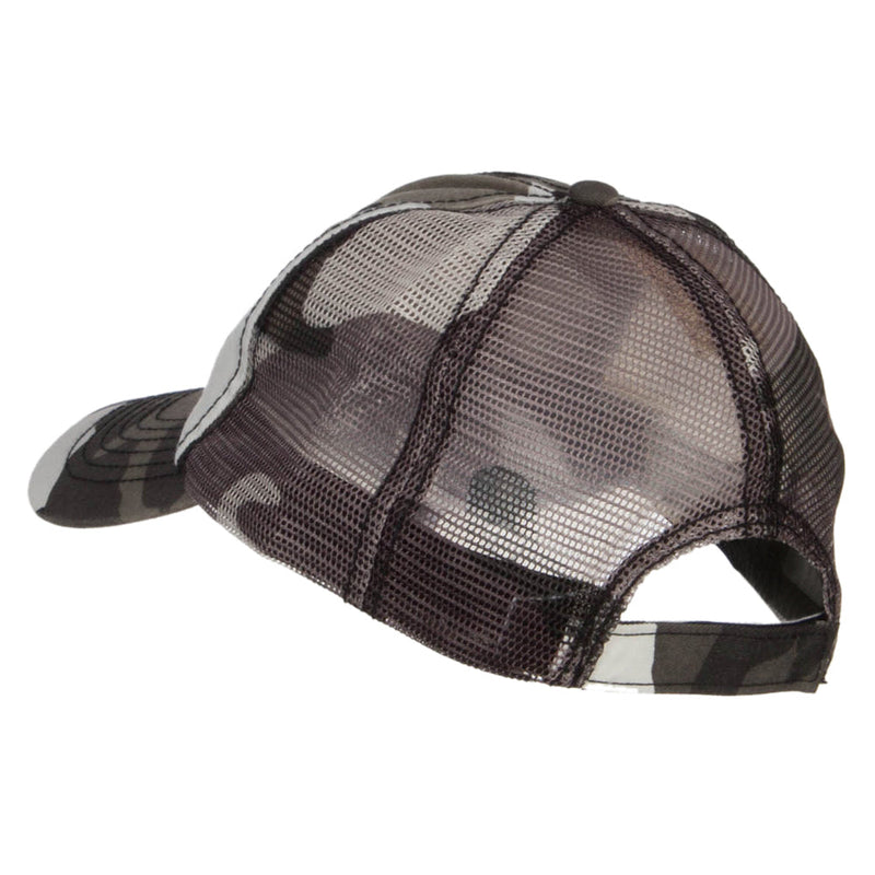 Enzyme Washed Camouflage Trucker Cap