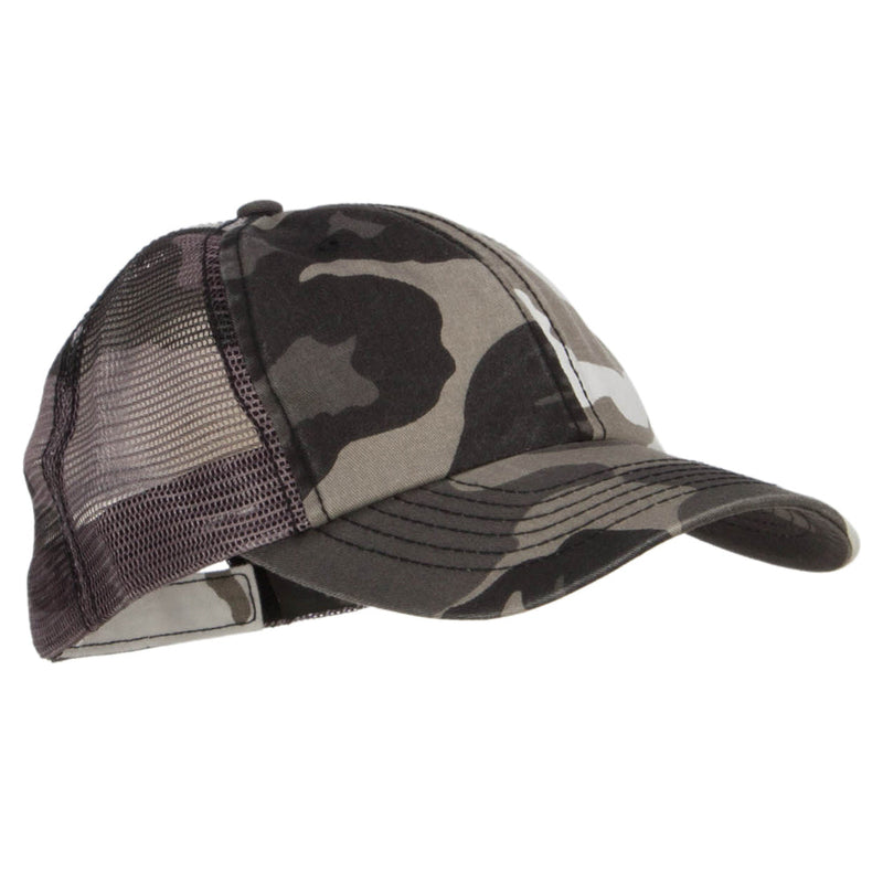 Enzyme Washed Camouflage Trucker Cap