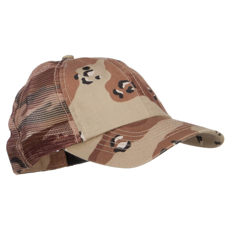 Enzyme Washed Camouflage Trucker Cap