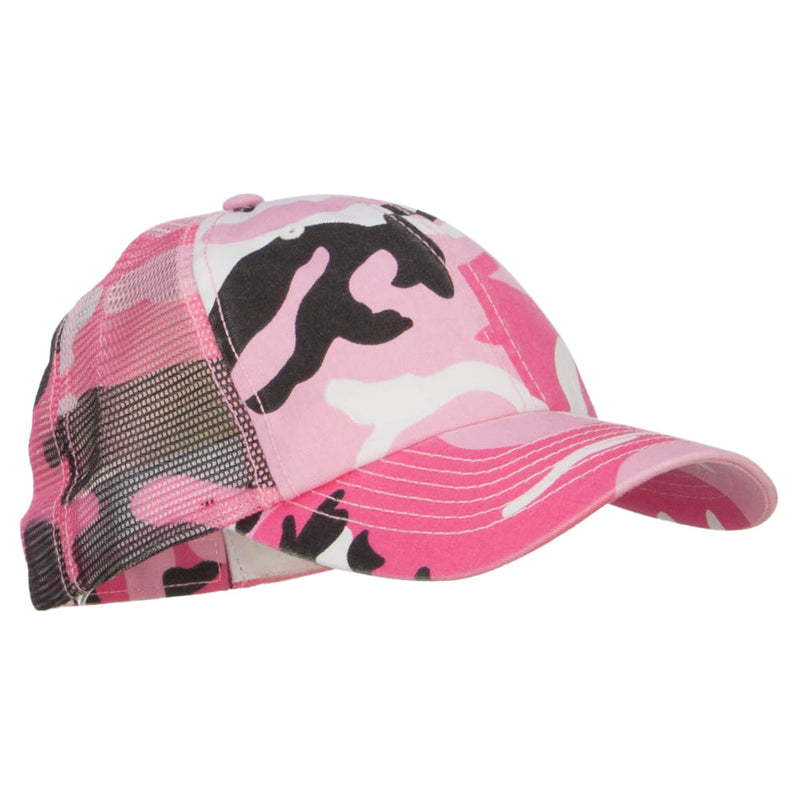 Enzyme Washed Camouflage Trucker Cap