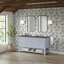 James Martin Breckenridge 60" Double Bathroom Vanity, Serenity Blue