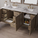 James Martin Portland 72" Double Bathroom Vanity, Whitewashed Walnut
