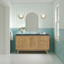 James Martin Laurent 60" Dual Mount Single Bathroom Vanity, Light Natural Oak