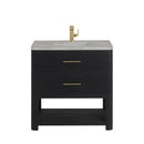 James Martin Lucian 36" Single Bathroom Vanity, Carbon Oak