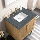 James Martin Laurent 30" Dual Mount Single Bathroom Vanity, Light Natural Oak