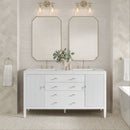 James Martin Myrrin 60" Double Bathroom Vanity, Bright White
