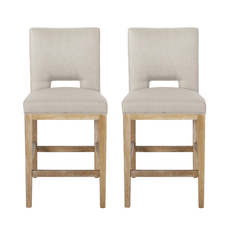 27 Inch Counter Stools, Set of 2, Fabric, photo 2 of 10