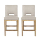 27 Inch Counter Stools, Set of 2, Fabric