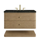 James Martin Allamari 36" Floating Single Bathroom Vanity, Dune Mist