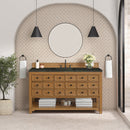 James Martin Malibu 60" Single Bathroom Vanity, Amber Birch