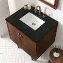 James Martin Amberly 30" Dual Mount Single Bathroom Vanity, Mid-Century Walnut