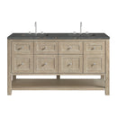James Martin Breckenridge 60" Double Bathroom Vanity, Whitewashed Oak