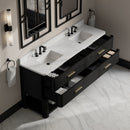 James Martin Lucian 72" Double Bathroom Vanity, Carbon Oak