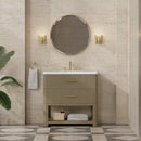 James Martin Lucian 36" Single Bathroom Vanity, Pebble Oak