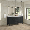 James Martin Myrrin 60" Double Bathroom Vanity, Carbon Oak