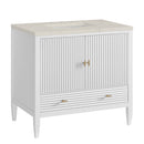 James Martin Myrrin 36" Single Bathroom Vanity, Bright White