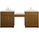 James Martin Bellshire 84" Double Bathroom Vanity, Honey Oak