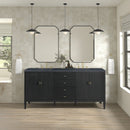 James Martin Myrrin 72" Double Bathroom Vanity, Carbon Oak