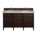 James Martin Brittany 60" Double Bathroom Vanity, Burnished Mahogany