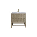 James Martin Emmeline 36" Single Bathroom Vanity, Pebble Oak