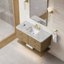 James Martin Allamari 48" Floating Single Bathroom Vanity, Dune Mist