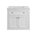 James Martin Chicago 30" Single Bathroom Vanity, Glossy White