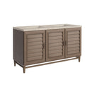 James Martin Portland 60" Double Bathroom Vanity, Whitewashed Walnut