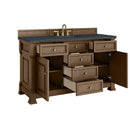 James Martin Brookfield 60" Single Bathroom Vanity, Pecan